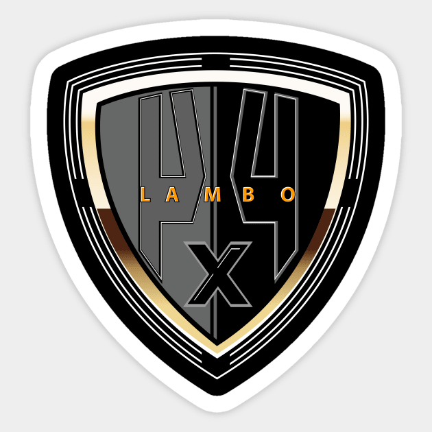 Lambo 4x4 Shield Sticker by Spikeani